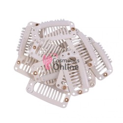 Clipsuri /Cleme Clip-On pentru extensii de 3,2 cm cu silicon, 10 buc Cod: 804 - Blond Deschis